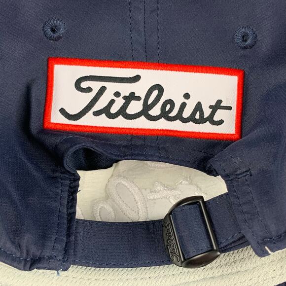 Titleist Baseball Cap Alberta Golf Dark Blue White Hat Adjustable Men's One Size - Picture 4 of 7